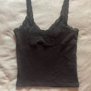 Brand New Harlow Charcoal Lace-Trim Camisole